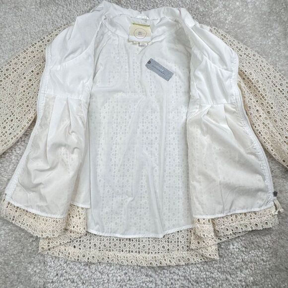 Anthropologie Hei Hei Eyelet Swing Windbreaker Jacket Medium Petite NEW - Picture 8 of 13